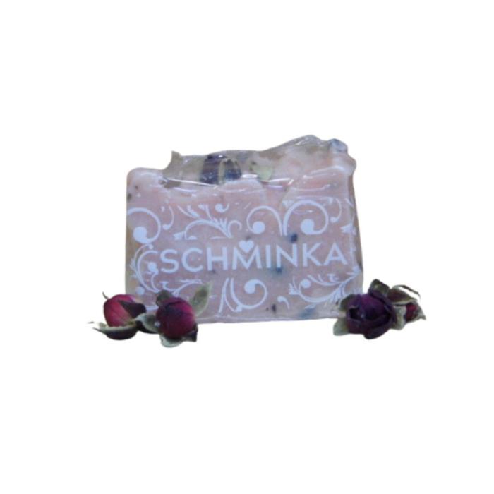 Mini olivové mýdlo s aktivním uhlím a růží