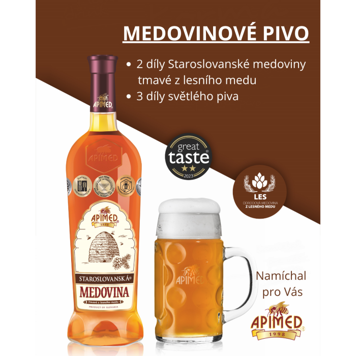 Dárková kazeta LUX + Staroslovanská medovina tmavá 0,75 l