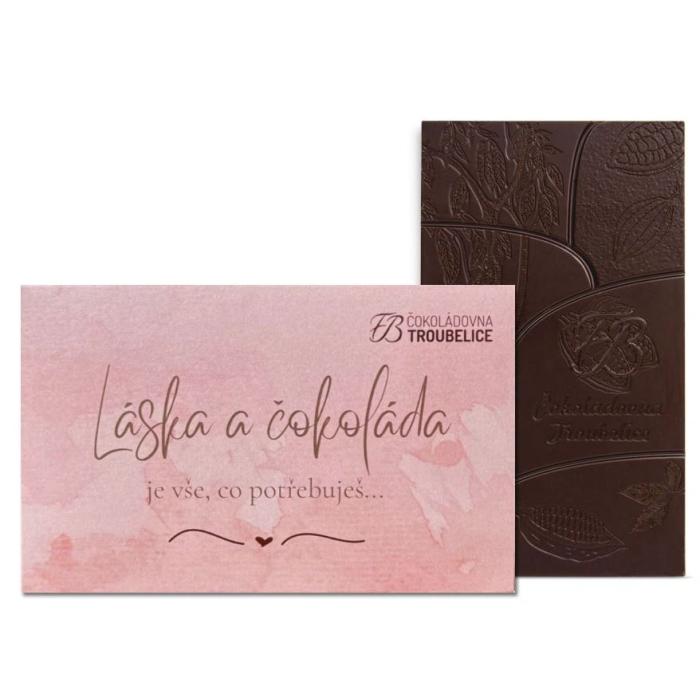 Čokoláda hořká 75% "Láska a čokoláda" 45g