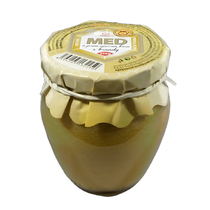 Pastovaný med a pomerančová kůra s brandy 250g
