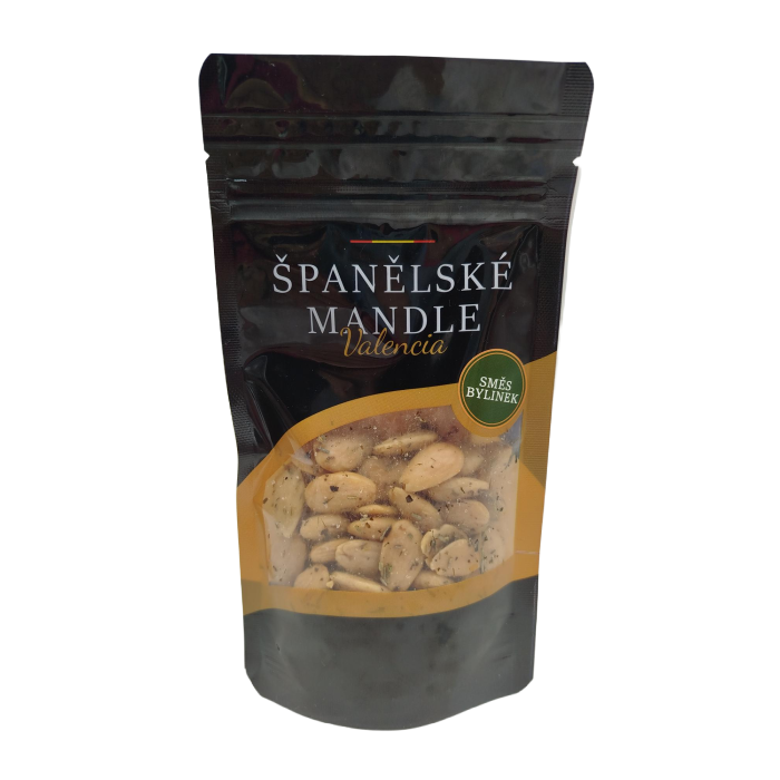 Mandle loupané pražené solené s bylinkami 80 g