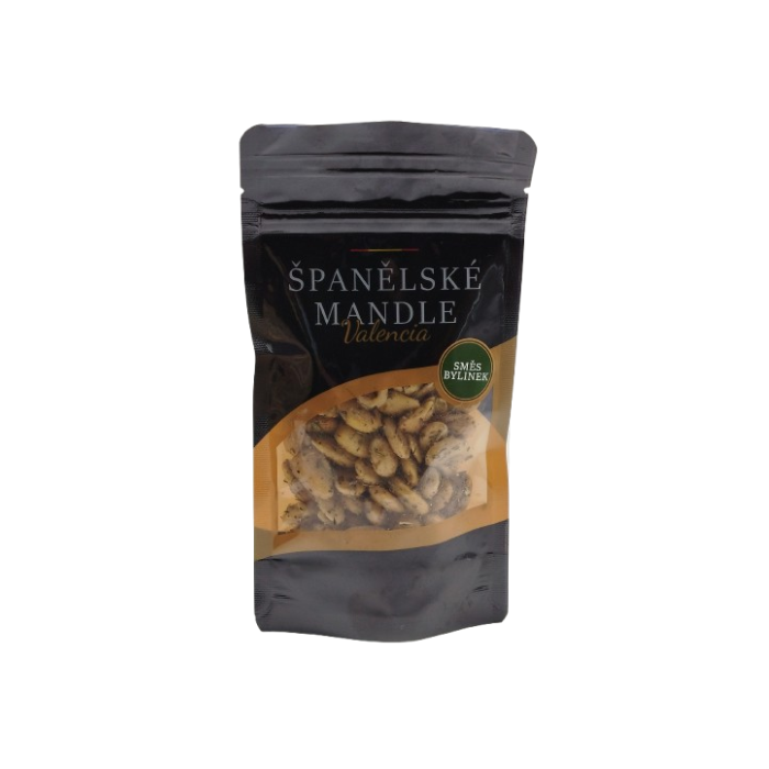 Mandle loupané pražené solené s bylinkami 80 g