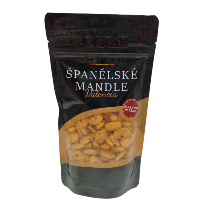 Mandle loupané pražené solené s pikantní paprikou 150 g