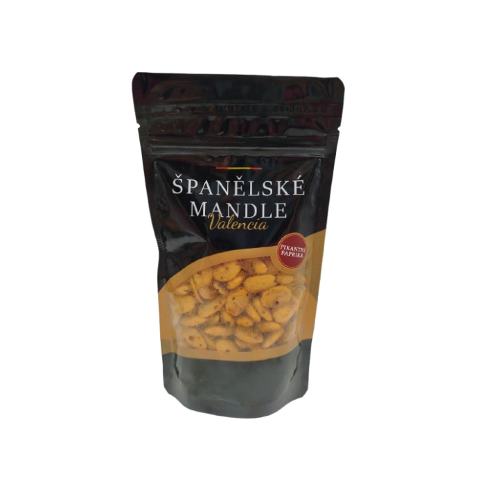 Mandle loupané pražené solené s pikantní paprikou 150 g