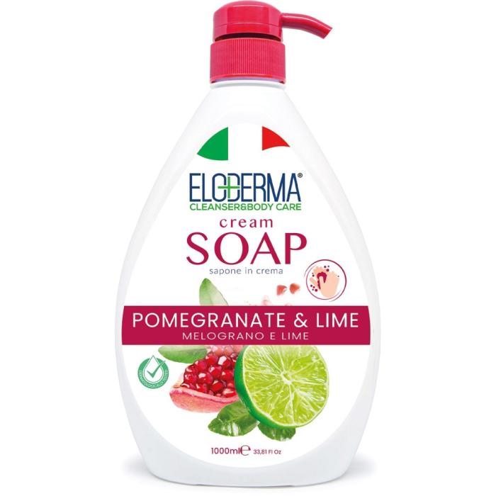 ELODERMA Tekuté mýdlo granátové jablko & limetka 1 l