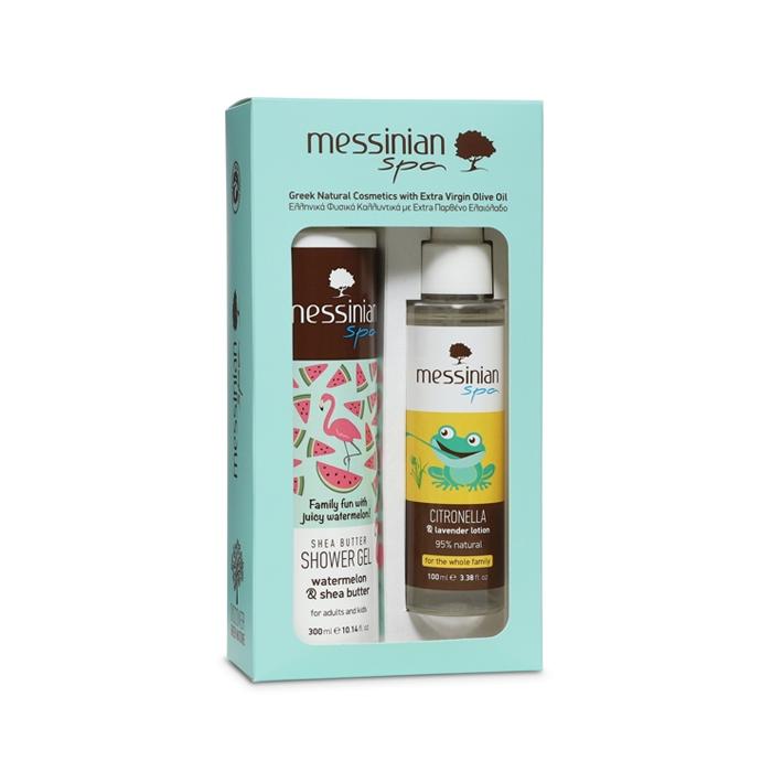 SET Sprchový gel meloun & bambucké máslo 300 ml a citronelo - levandulová tělová voda (přírodní repelent) 100 ml