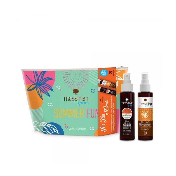 SET Opalovací booster 100 ml & opalovací olej na obličej a tělo SPF 15 - 100 ml