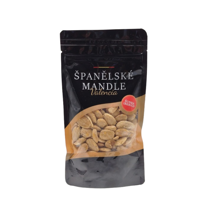 Mandle loupané pražené solené se šunkou Iberico 150 g