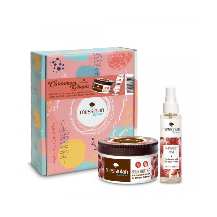 SET Kardamom & zázvor - tělové máslo 250 ml a vlasový a tělový sprej 100 ml