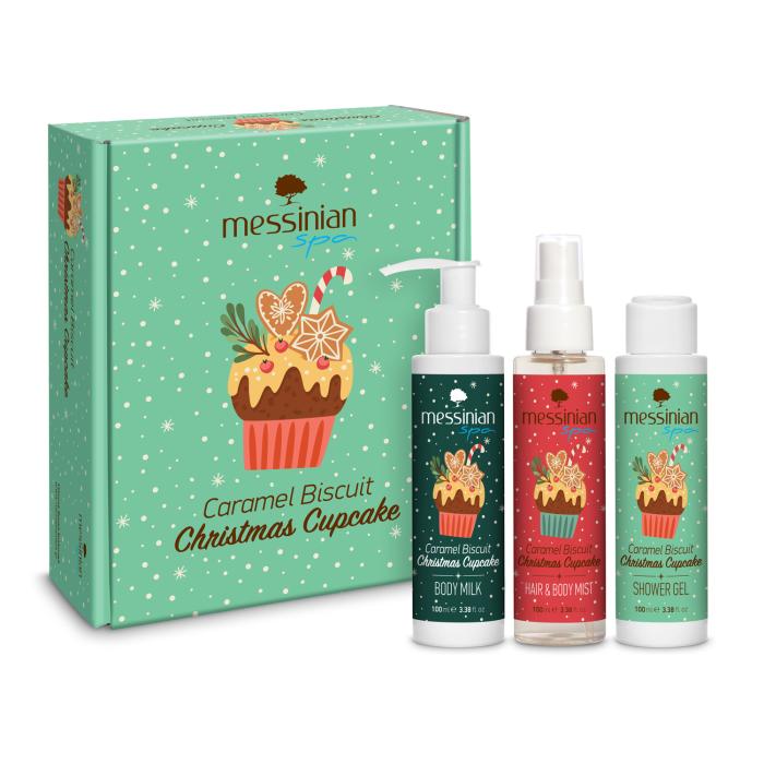 Vánoční set 2 - CUPCAKE 3x100 ml - tělové mléko & vlasový a tělový sprej & sprchový gel