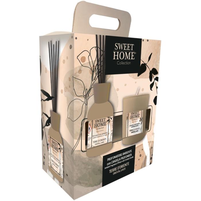 Sweet Home Dárkový set Země Orientu - Aroma difuzér 100 ml a svíčka ve skle 110g