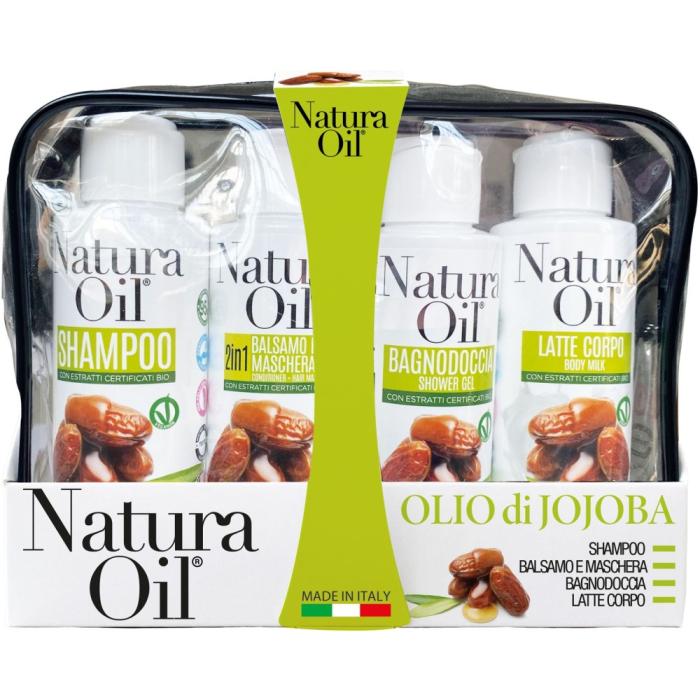 Natura Oil® Dárkový/cestovní set s BIO jojobovým olejem 4x100 ml