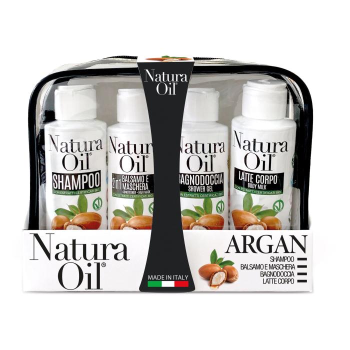 Natura Oil® Dárkový/cestovní set s BIO arganovým olejem 4x100 ml