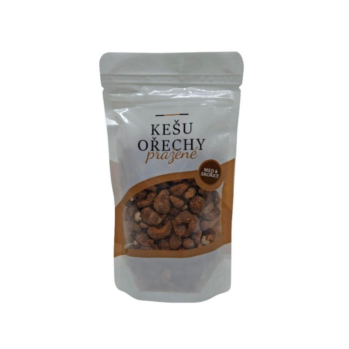 Kešu ořechy pražené s medem a skořicí 150 g