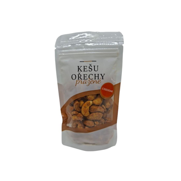 Kešu ořechy pražené solené s cheddarem (čedarem) 80 g