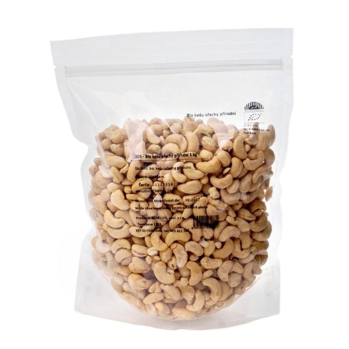 BIO kešu ořechy přírodní 1 kg - RAW