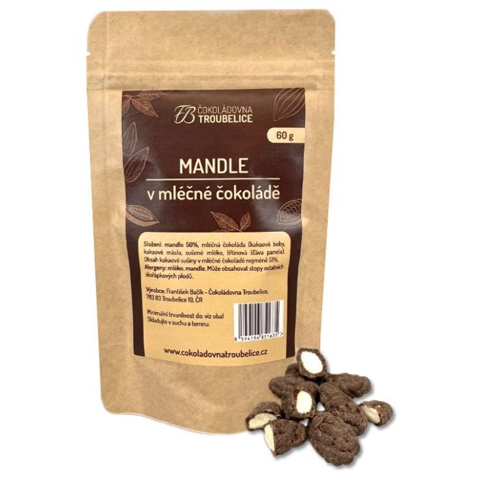 Mandle v mléčné čokoládě 60g