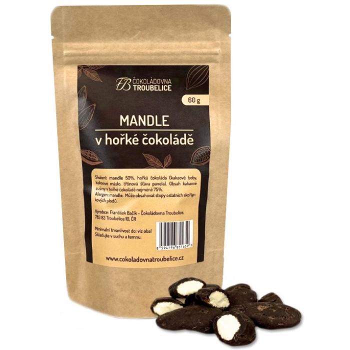 Mandle v hořké čokoládě 60g