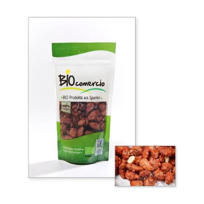 BIO mandle přírodní, pražené v třtinovém cukru se skořicí 100 g